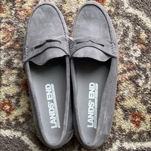 Lands End Comfort Step Penny Moccasins in Gray